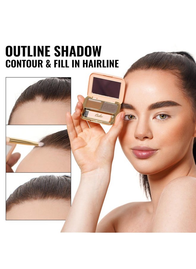 Oulac Waterproof Light Eyebrow Powder Kit With Brow Brush 2 In1 Long Lasting Instant Eyebrow Pomade & Powder Natural Makeup For Sparse Brows 3.2 G/0.11 Oz (Golden Blonde）  - Image 3
