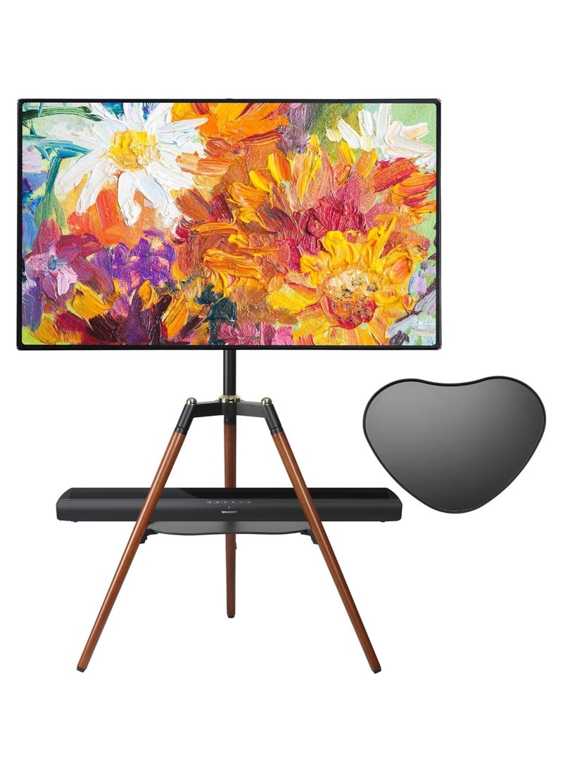 RION - TRIPOD STYLISH EASEL STUDIO TV FLOOR STANDS FOR HOME AND OFFICES EASY TO CARRY, UNIVERSAL AND HIGH QUALITY FIT FOR MOST 32-65 SCREENS - Image 1