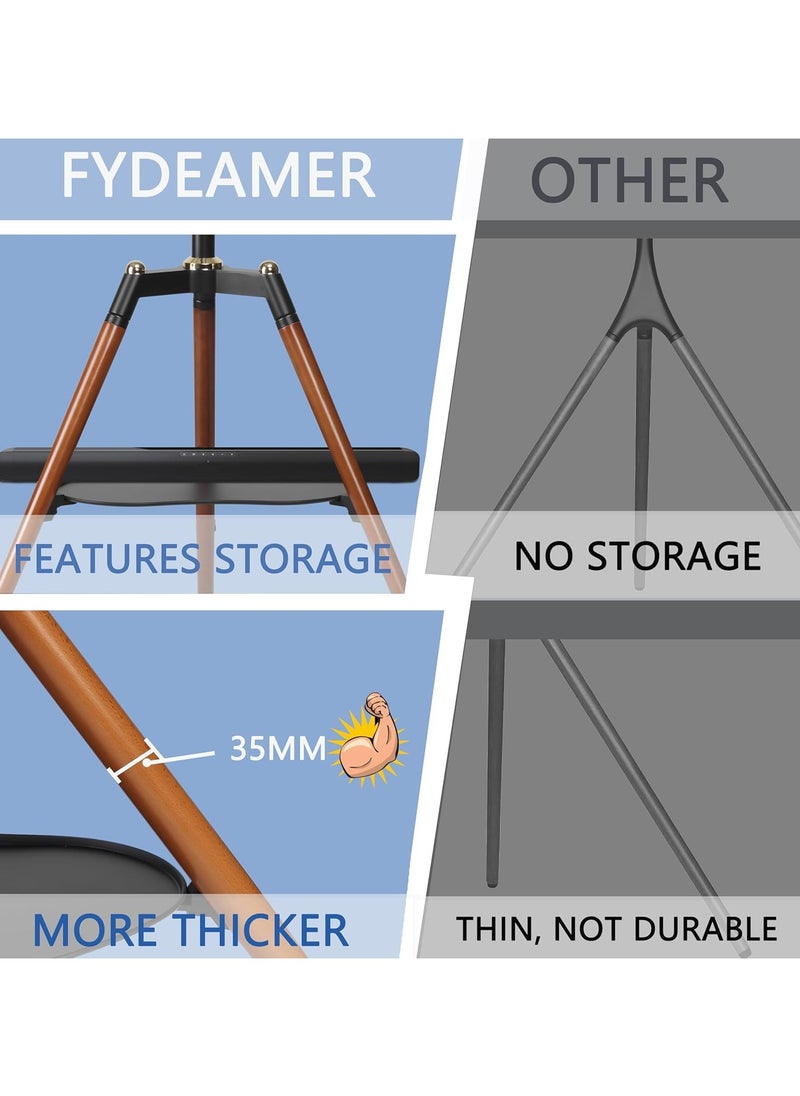RION - TRIPOD STYLISH EASEL STUDIO TV FLOOR STANDS FOR HOME AND OFFICES EASY TO CARRY, UNIVERSAL AND HIGH QUALITY FIT FOR MOST 32-65 SCREENS - Image 1
