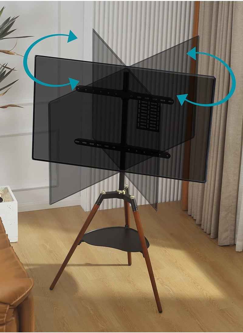 RION - TRIPOD STYLISH EASEL STUDIO TV FLOOR STANDS FOR HOME AND OFFICES EASY TO CARRY, UNIVERSAL AND HIGH QUALITY FIT FOR MOST 32-65 SCREENS - Image 1