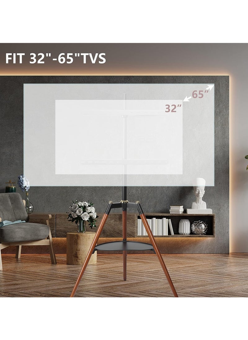 RION - TRIPOD STYLISH EASEL STUDIO TV FLOOR STANDS FOR HOME AND OFFICES EASY TO CARRY, UNIVERSAL AND HIGH QUALITY FIT FOR MOST 32-65 SCREENS - Image 1