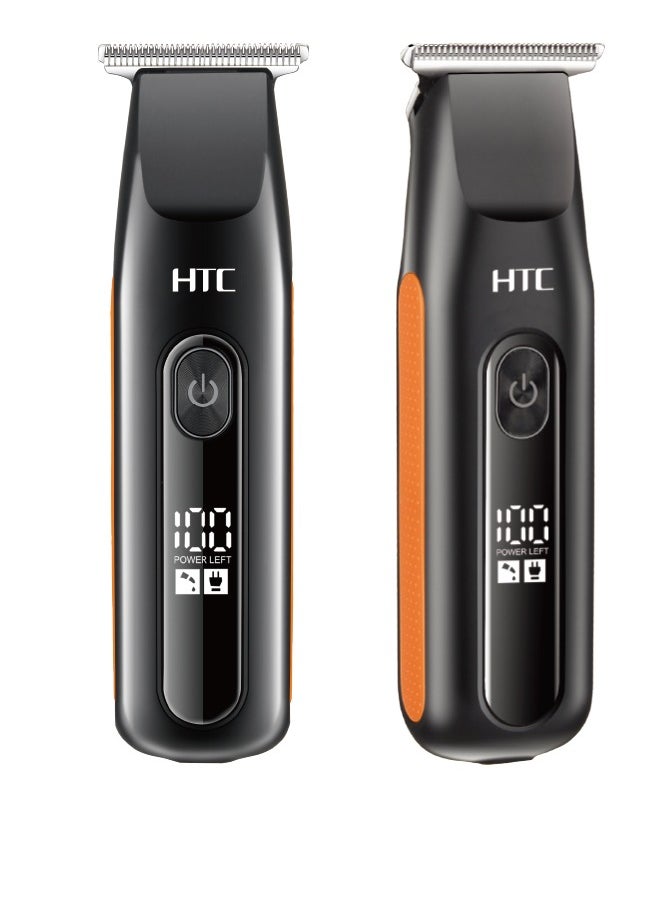 HTC - HTC AT-508 Rechargeable Hair Trimmer & Clipper Digital Display 3-Second Travel Lock Shaving Cutting for Home Use & Beard - Image 1