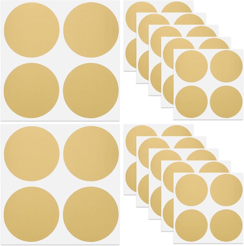600pcs Scratch Off Stickers Round Clear Reward Labels for Calendar Nail Art Gender Reveal Golden Dot Decoration - Image 1