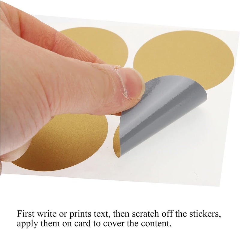 600pcs Scratch Off Stickers Round Clear Reward Labels for Calendar Nail Art Gender Reveal Golden Dot Decoration - Image 4