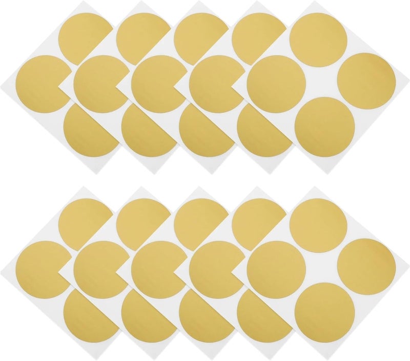 600pcs Scratch Off Stickers Round Clear Reward Labels for Calendar Nail Art Gender Reveal Golden Dot Decoration - Image 3