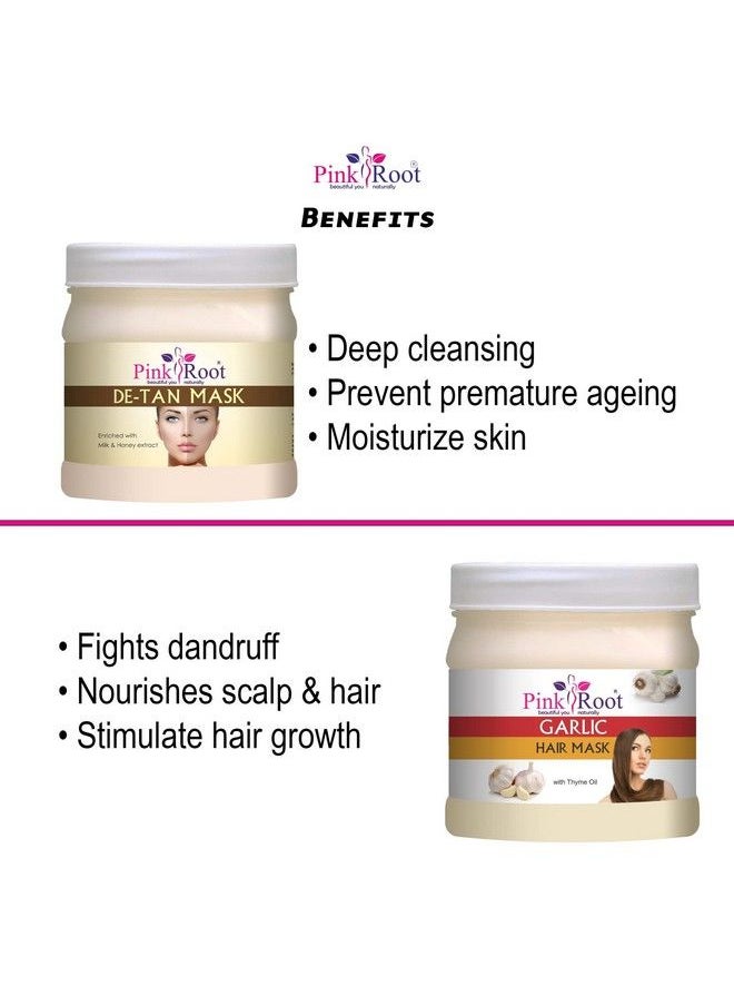 Pink Root - Diamond Mask 500Gm With Garlic Hair Mask 500Gm - Image 1