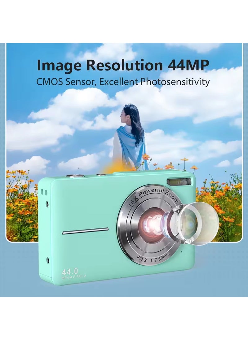 Generic Digital Camera, Autofocus UHD 4K Vlogging Camera with 32GB Card, 44MP 16X Digital Zoom Digital Camera  - Image 1