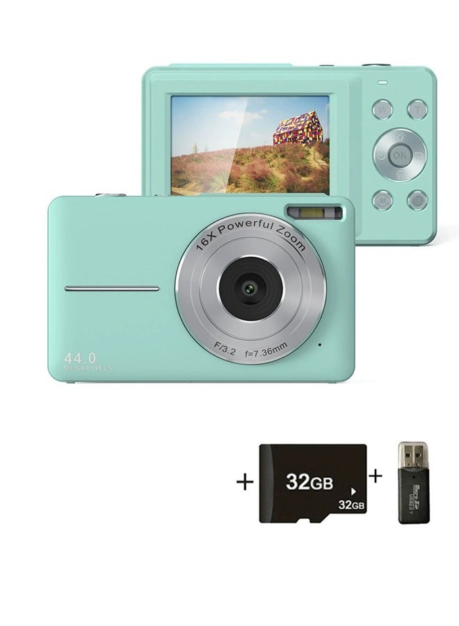 Generic Digital Camera, Autofocus UHD 4K Vlogging Camera with 32GB Card, 44MP 16X Digital Zoom Digital Camera  - Image 1