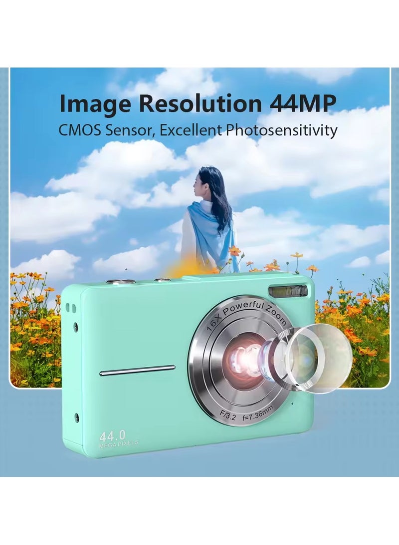 Generic Digital Camera, Autofocus UHD 4K Vlogging Camera with 32GB Card, 44MP 16X Digital Zoom Digital Camera  - Image 2