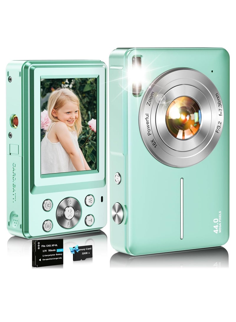 Generic Digital Camera, Autofocus UHD 4K Vlogging Camera with 32GB Card, 44MP 16X Digital Zoom Digital Camera - Image 1