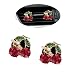 ORIESSE Cherry Car Decor2pcs Bee Leaf Cherry Car Air Freshener Vent ClipsCute Retro Sweet Themed DashBoard Decoration Accessories for Women TeensRefillable Aroma Diffuser - Image 2