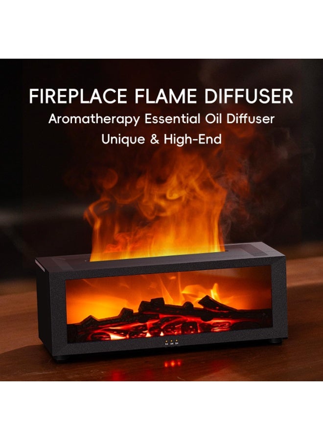 واي آند دي موزع مع تأثيرات لهب ديناميكية أساسي بالموجات فوق الصوتية مع العلاج بالروائح الزيتية عن بعد مرطب رطب بارد 150 مل مع موقيت وضع الضباب المتعدد وإيقاف تلقائي للماء لغرفة النوم المكتبية المنزلية - Image 2