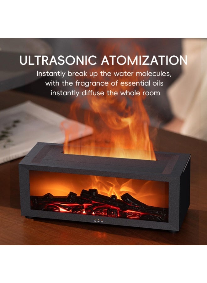 واي آند دي موزع مع تأثيرات لهب ديناميكية أساسي بالموجات فوق الصوتية مع العلاج بالروائح الزيتية عن بعد مرطب رطب بارد 150 مل مع موقيت وضع الضباب المتعدد وإيقاف تلقائي للماء لغرفة النوم المكتبية المنزلية - Image 5