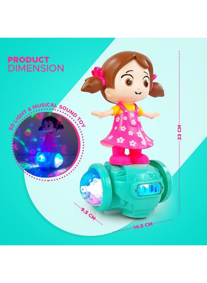 Goyal's 360 Degree Rotating Musical Dancing Toy With Attractive Multi Color Flashing Lights (Revolv Girl) - Image 3