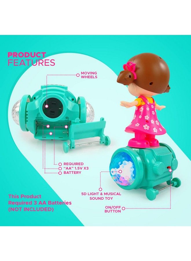 Goyal's 360 Degree Rotating Musical Dancing Toy With Attractive Multi Color Flashing Lights (Revolv Girl) - Image 5