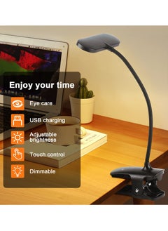 Alruht LED Desk Lamp, Reading Light with 5 Color Modes 5 Brightness, Rechargeable, Touch Control, Dimming, Eye-caring Table Lamp for Home, Office, Study, Black  - Image 5