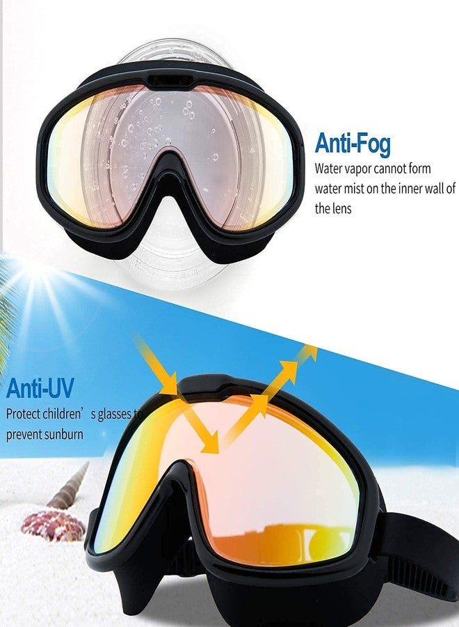 Dravizon Swim Goggles, Swimming Goggles with Solid PC Frame and Soft Silicone Gasket UV Protection Colorful Coating Lens Anti-Leak Anti-Fog for Adult - Image 5