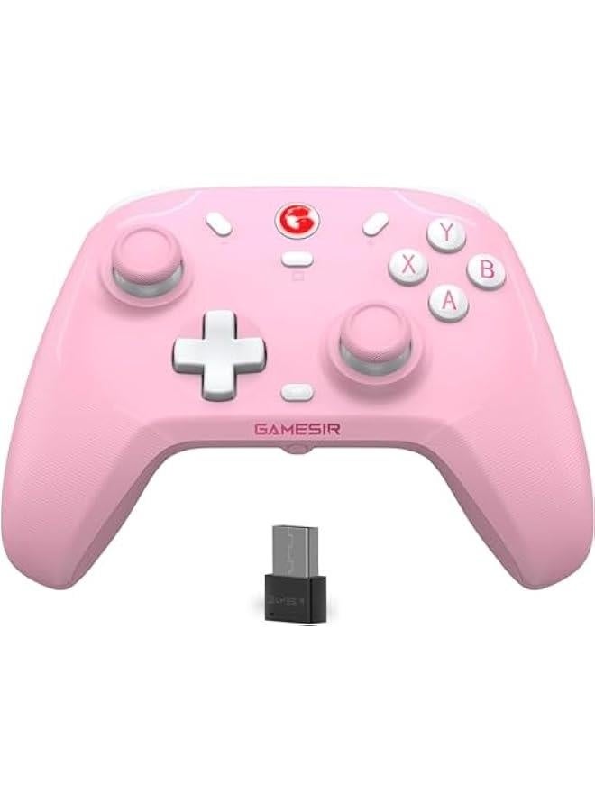 T4 Cyclone Pro Wireless Pro Controller for Switch/Lite/OLED, Hall Effect Controller (No Drifting) for Windows PC, macOS, Steam Deck, Android  iOS (Pink)  - Image 1