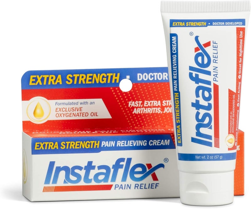 Instaflex كريم تخفيف الألم بقوة إضافية من هيلثي دايركشنز، مع 2X من مكونات مكافحة الألم، يخفف أصعب آلام العضلات والمفاصل (2 أونصة) - Image 1
