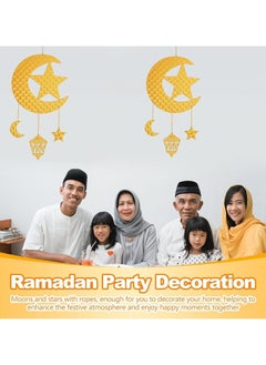 VUCATIN 2Pieces Ramadan Decorations for Home Ramadan Hanging Ornaments Wall Decor Ramadan Party Decoration Eid Hanging Decorations  - Image 5