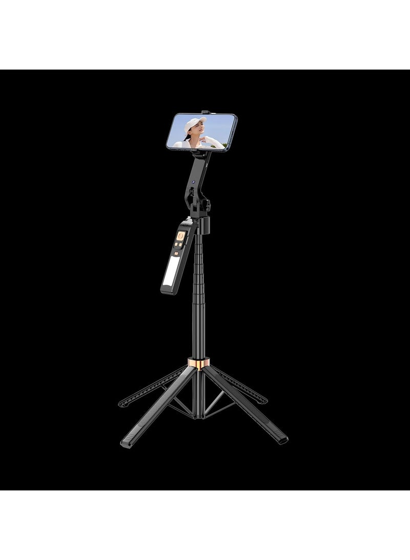 360 Degree Rotating Selfie Stick - CL12P Mobile Phone, Video Camera, Gimbal Stabilizer Compatible Mount - 1.8m Universal Phone Tripod Stand with BT 5.2 Remote, LED Fill Light - Image 4