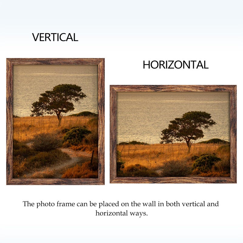 Fisnish 12x16 Picture Frame Brown, Classic Poster Frame for Horizontal or Vertical Wall Mounting, 1 Pack - Image 5
