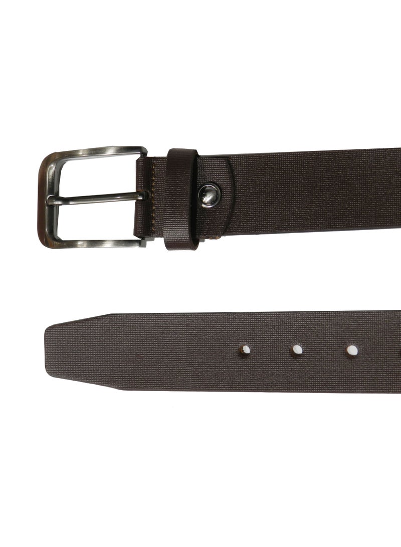 LAVERI LEATHER GENUINE LEATHER 40MM FORMAL AND CASUAL BROWN BELT FOR MENS - Image 5