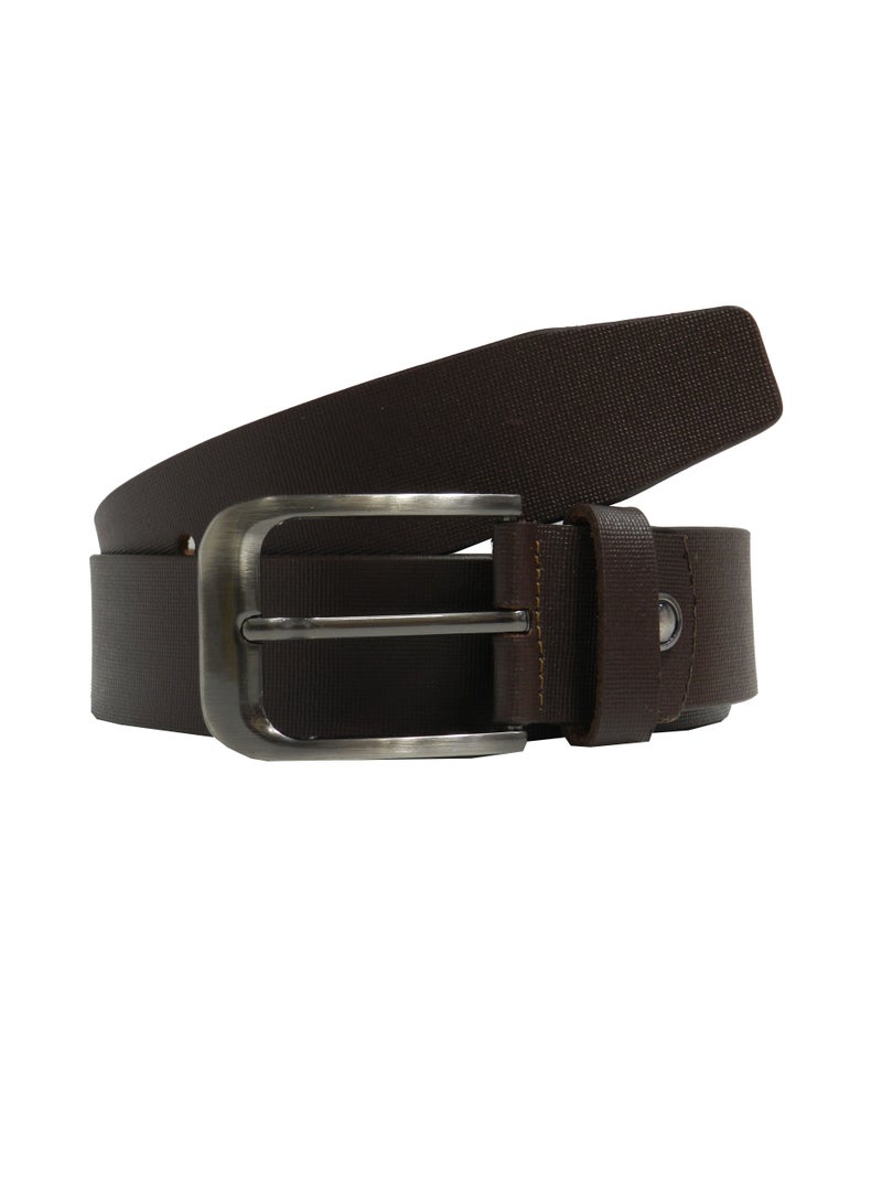 LAVERI LEATHER GENUINE LEATHER 40MM FORMAL AND CASUAL BROWN BELT FOR MENS - Image 1