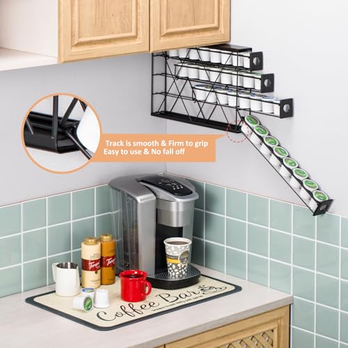 Rice rat k cup Holders for 4 Tier Coffee Pod Holder,Black Metal Space(32 pods) - Image 5
