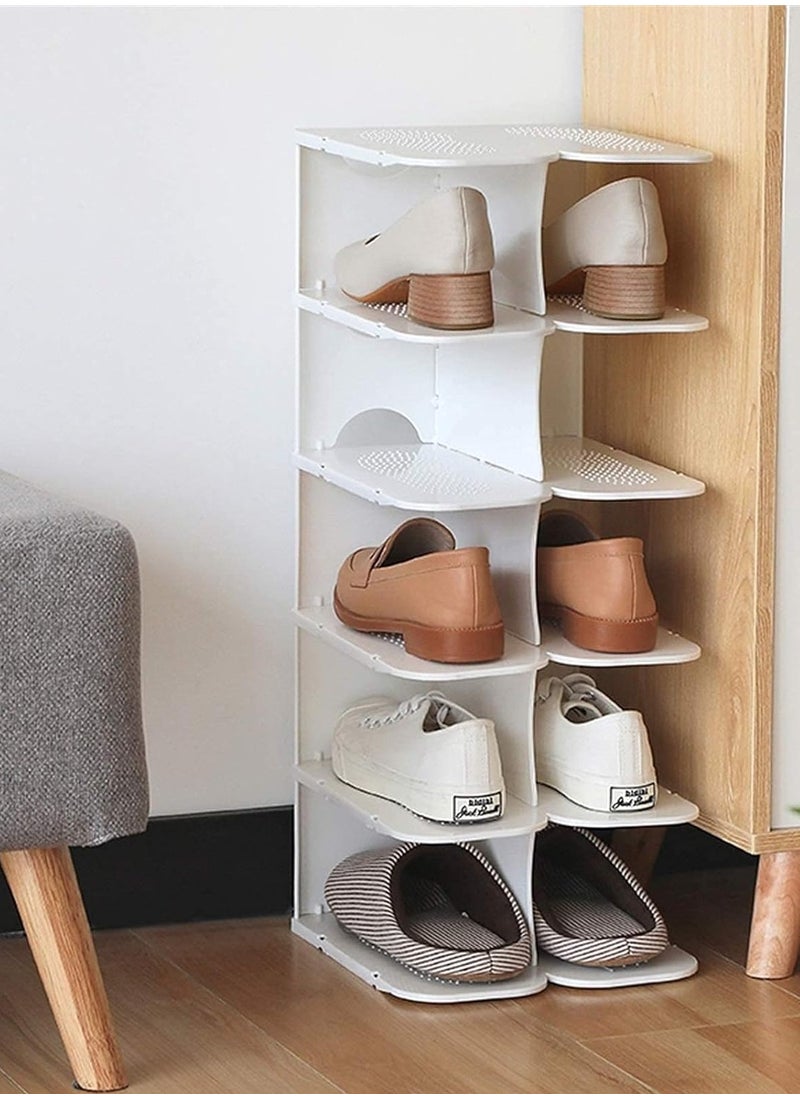 fashionhome - Multi Tiers Adjustable Plastic Shoe Rack Shoes Organizer - Image 1