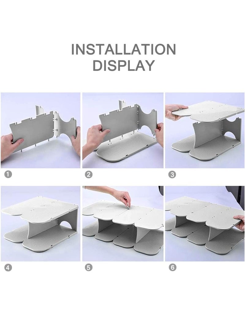 fashionhome - Multi Tiers Adjustable Plastic Shoe Rack Shoes Organizer - Image 1