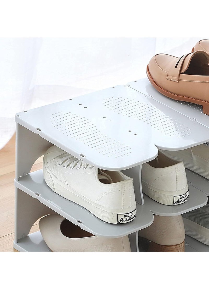 fashionhome - Multi Tiers Adjustable Plastic Shoe Rack Shoes Organizer - Image 1