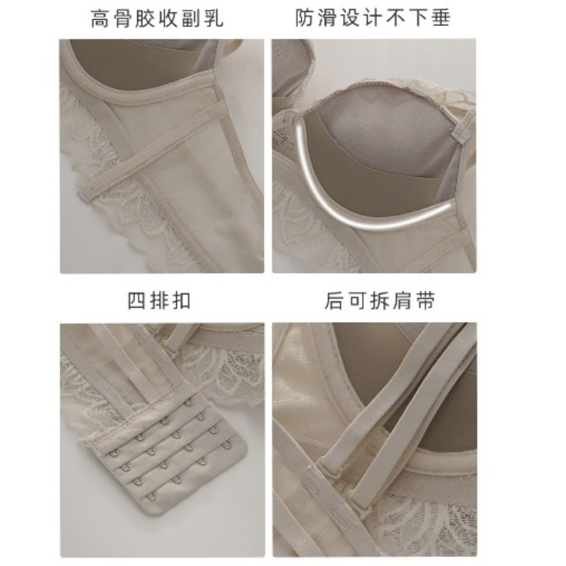 Women's Checkered Push-Up Bra Set with Thick Padding - Image 5