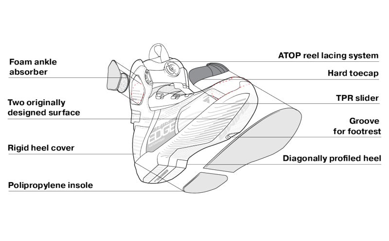 SHIMA EDGE WP, Waterproof Motorcycle Shoes for Men - Breathable, Reinforced Street Riding Shoes with ATOP Closure System, Ankle Support, Anti-Slip Sole, Gear Pad (Black, 12,5) - Image 4