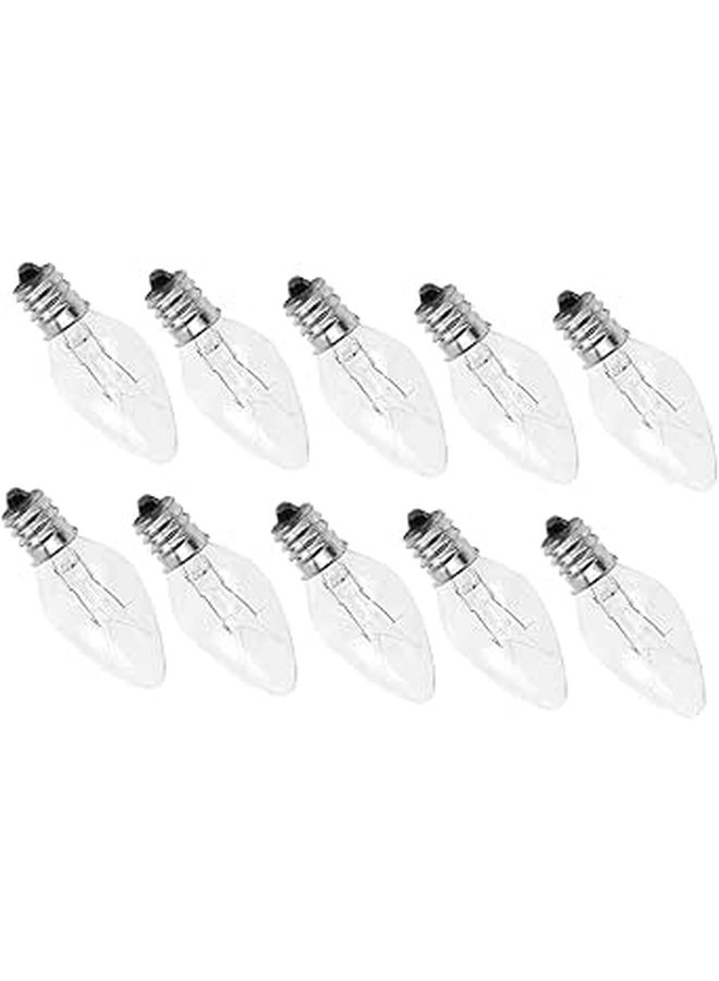 10 Pcs Warm Replacement Candle Bulbs Soft Glow for Electric Window Candle Lamps Salt Light Fixtures - Image 1