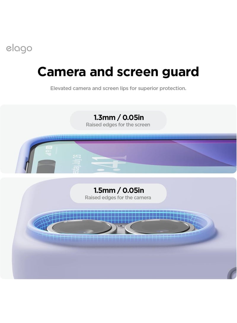 Elago Liquid Silicone for iPhone 16 Plus Case Cover Full Body Protection, Shockproof, Slim, Anti-Scratch Soft Microfiber Lining - Purple - Image 5