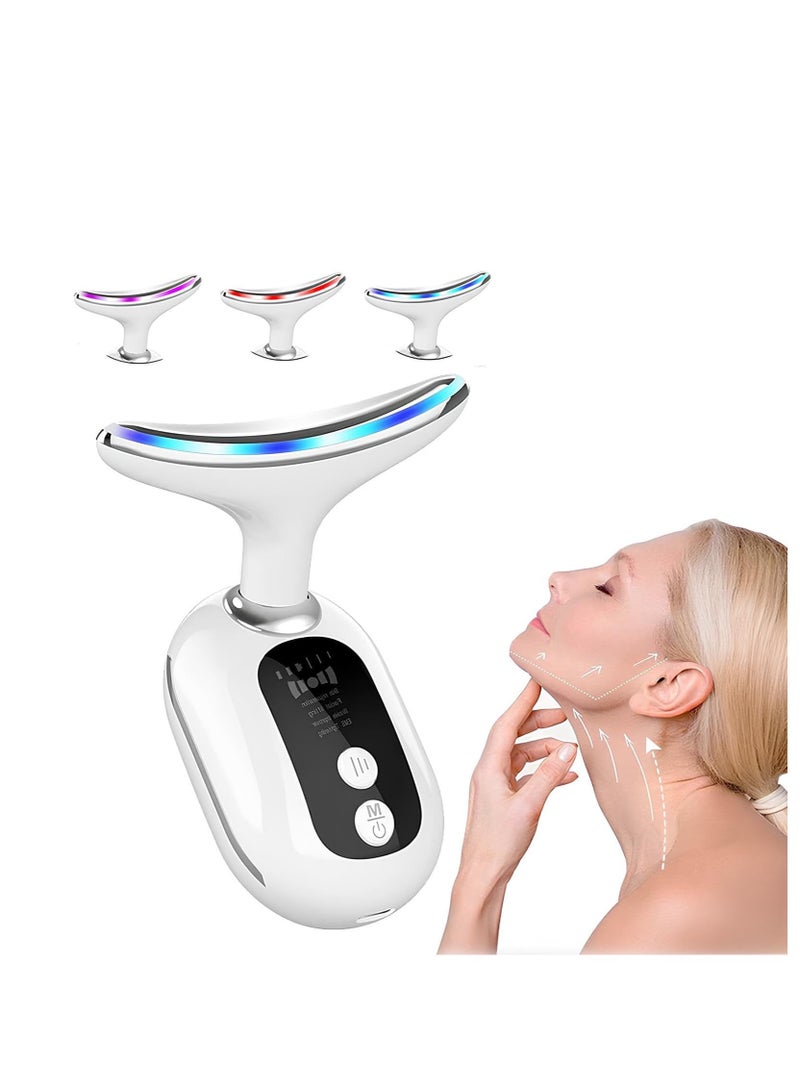 AirYoung Face and Neck Electric Massager, 3 in 1 Face Lift Device, Facial Vibration Massager with Triple Action LED Massage Modes and Vibration, for Skin Care, Improve, Firm, Tightening and Smooth - Image 1