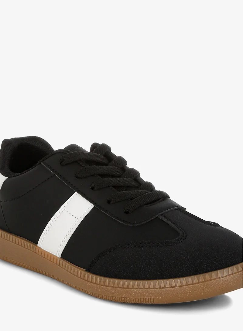 London Rag black Classic Lace-Up Flatform Sneaker in Black for Women | Best Price UAE