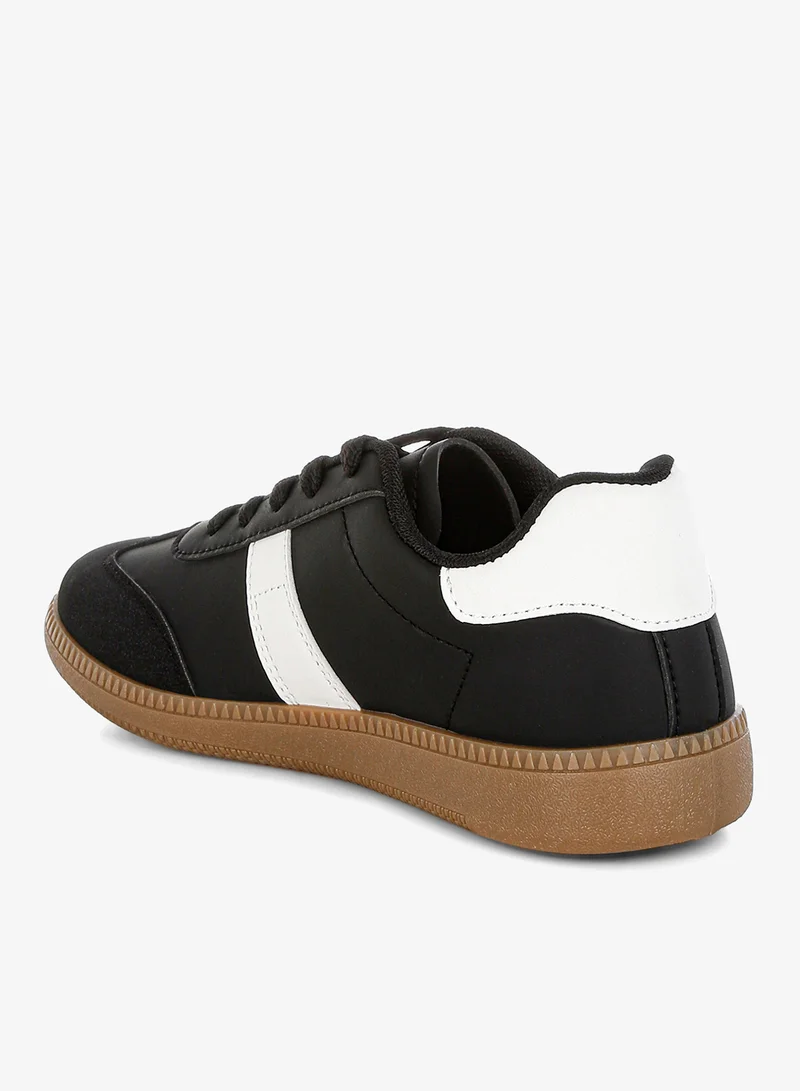 London Rag black Classic Lace-Up Flatform Sneaker in Black for Women | Best Price UAE