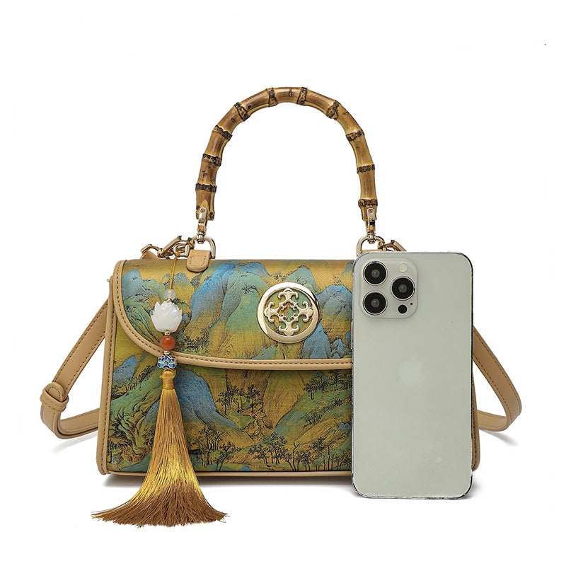 Mother Bag Women'S Bag Entry Luxury Atmospheric High-End Sense Handbag Large Capacity Shoulder Crossbody Bag Embroidered - Image 4