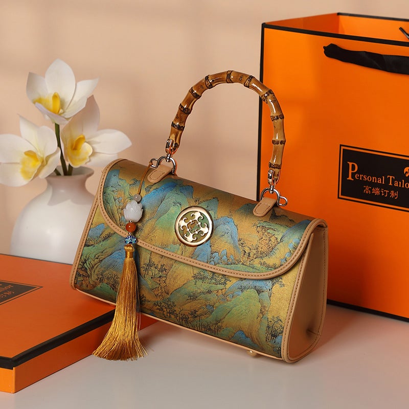 Mother Bag Women'S Bag Entry Luxury Atmospheric High-End Sense Handbag Large Capacity Shoulder Crossbody Bag Embroidered - Image 2