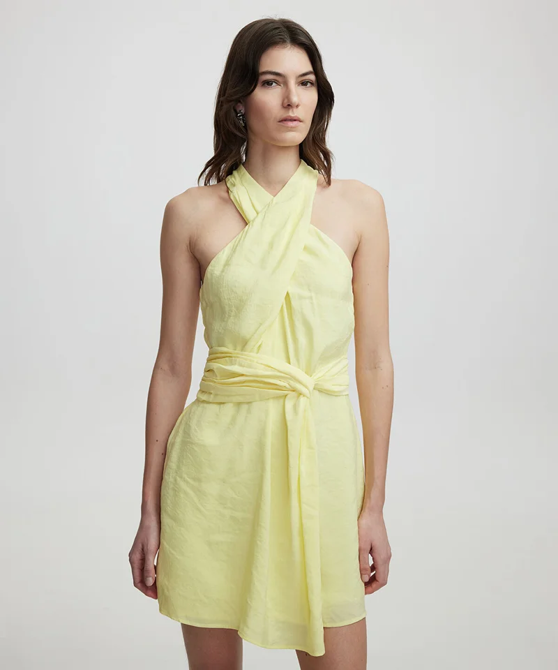 ابيكول Halter Neck Mini Dress
