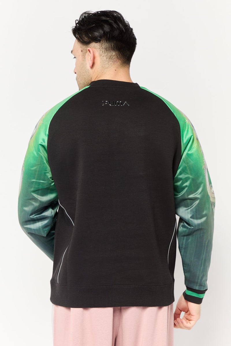 PUMA Puma x Sorayama Men Relaxed Fit Long Sleeves Outdoors Sweatshirts, Black  - Image 4