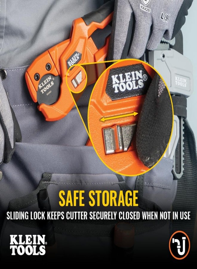 Klein Tools 50043 PEX Pipe and Tubing Cutter, 1-Inch I.D. Cutting Capacity for PEX Pipes and Soft-Shelled Tubing - Image 4