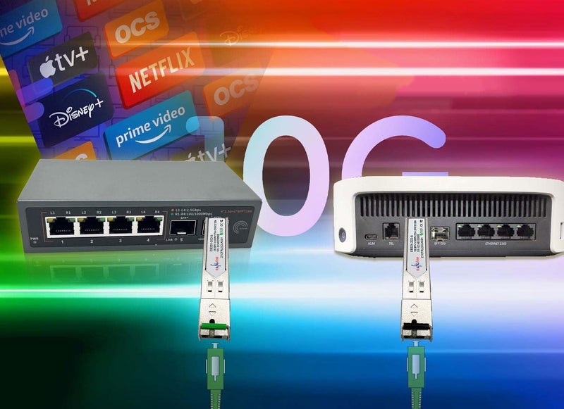 Elfcam ® - 1 Pair 10Gb SFP+ BIDI Transceiver Module with LC/UPC Fiber Port Simplex Singlemode SM, DDM 20KM, Compatible with Cisco, Ubiquiti, Mikrotik, D-Link and Open Switch - Image 3