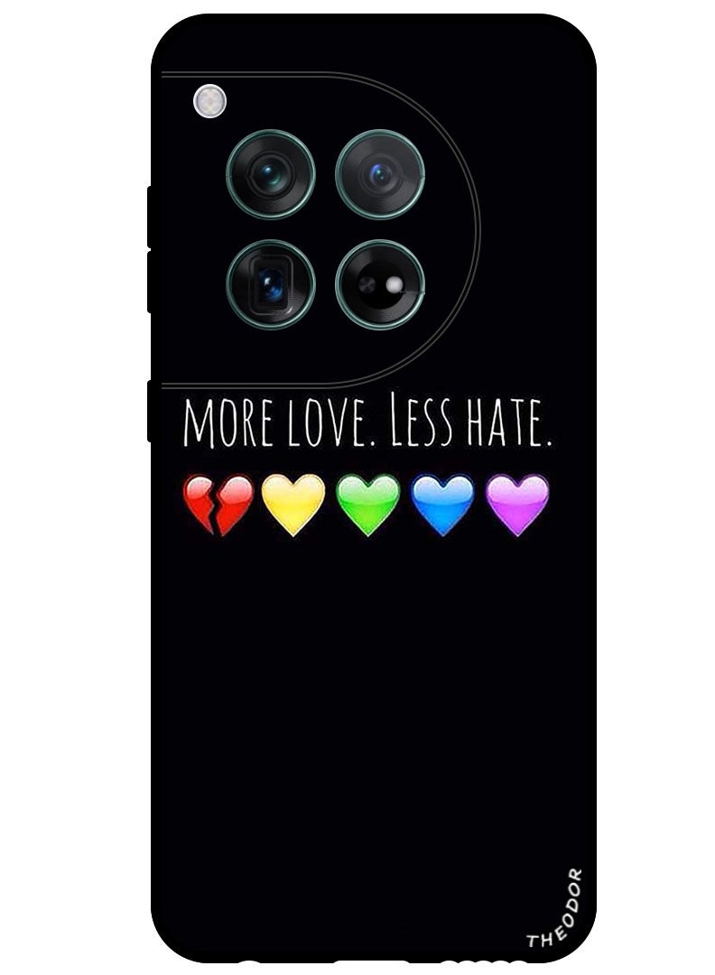 Theodor Protective Case Anti Scratch Shock Proof Bumper Cover For OnePlus 12 More Love Less Hate  - Image 1