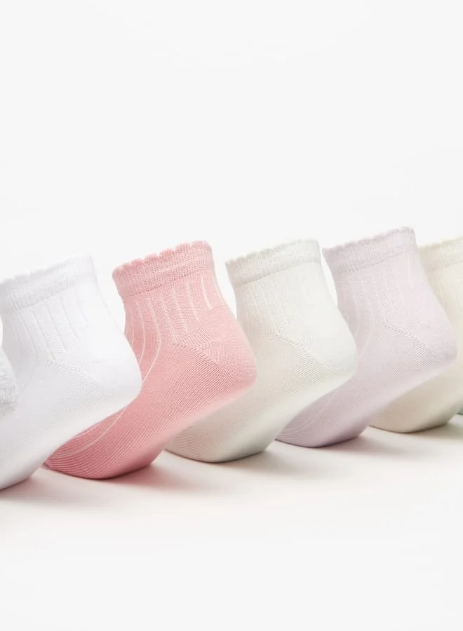 Little Missy  Girls Ankle Length Socks - Set of 7 for Women | Best Price UAE