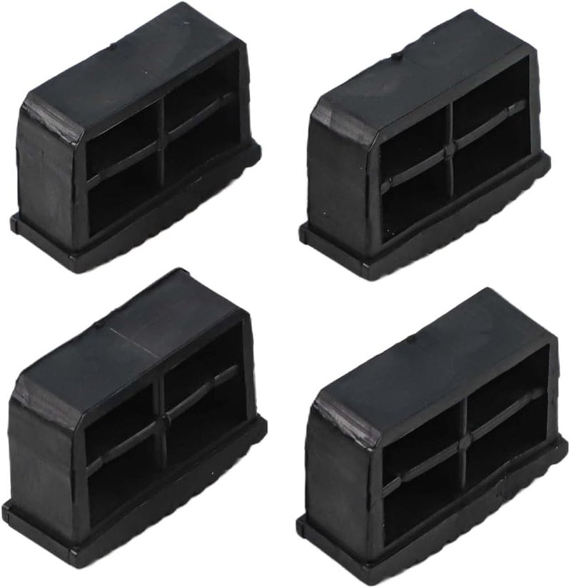 Non Slip Ladder Feet Covers 4 Pack 60x22mm Black Rubber Pads for Extension Ladders - Image 1