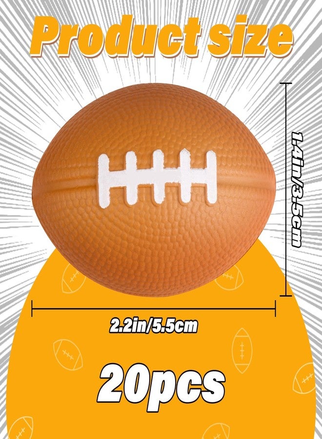 Pmeixcy 10Pcs Stress Ball, Squeeze Ball, Mini Foam Footballs Bulk for Stress Relief, Football Party Favors and Decorations, Football Themed Party Supplies, 4x3cm Squeeze Toys for Kids and Adults - Image 2