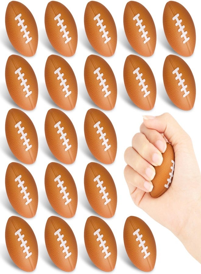 Pmeixcy 10Pcs Stress Ball, Squeeze Ball, Mini Foam Footballs Bulk for Stress Relief, Football Party Favors and Decorations, Football Themed Party Supplies, 4x3cm Squeeze Toys for Kids and Adults - Image 1